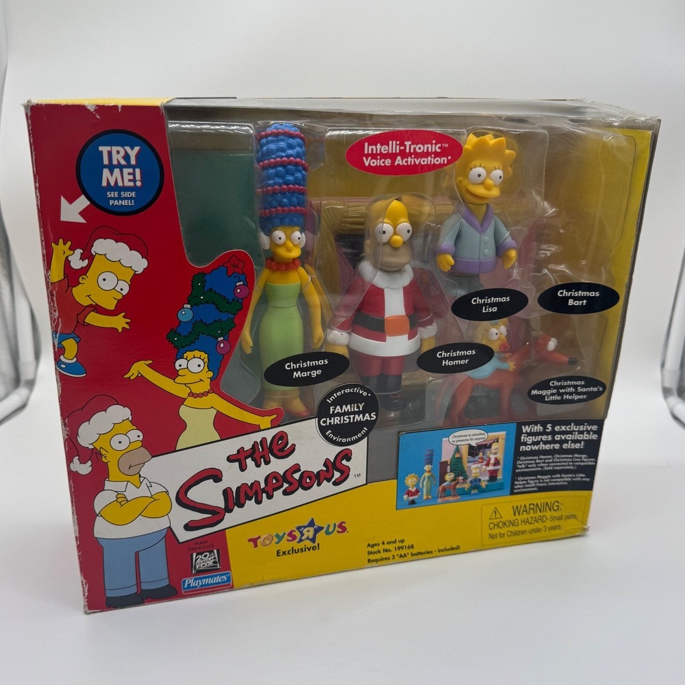 Simpsons Playmates Family Christmas Interactive Toys R Us Exclusive *READ*
